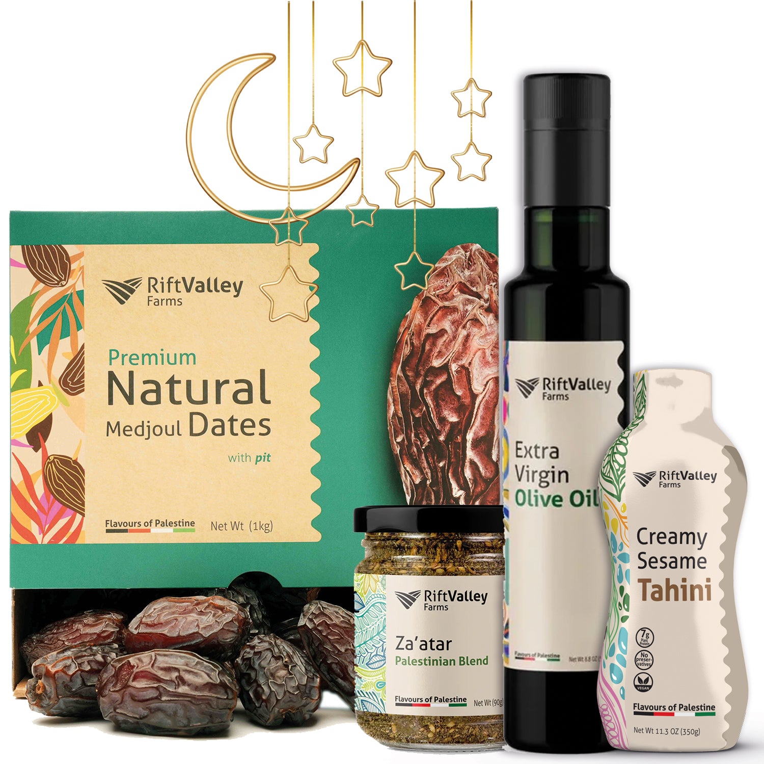 Premium Medjool Datteln Jumbo · Olivenöl 750 ml · Zaatar · GRATIS Tahini | Ramadan Special 🌙